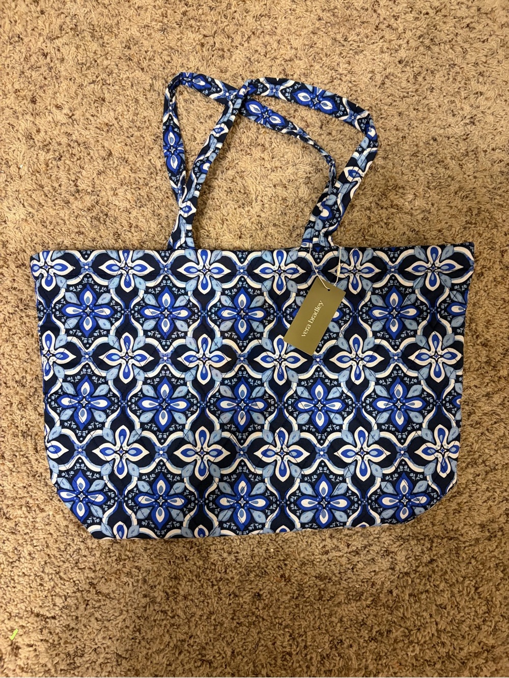 Vera Bradley East West Quilted Tote